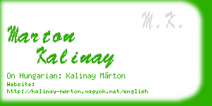 marton kalinay business card